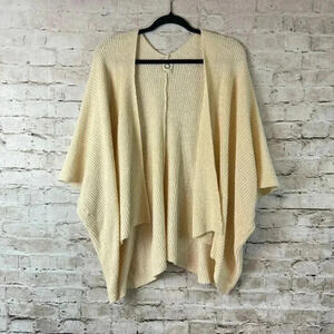 Anthropologie Akemi + Kin Oversized Asymmetical Cardigan Kimono Seater Ivory OS